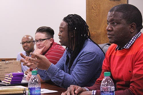 Global Exchange participants at the table