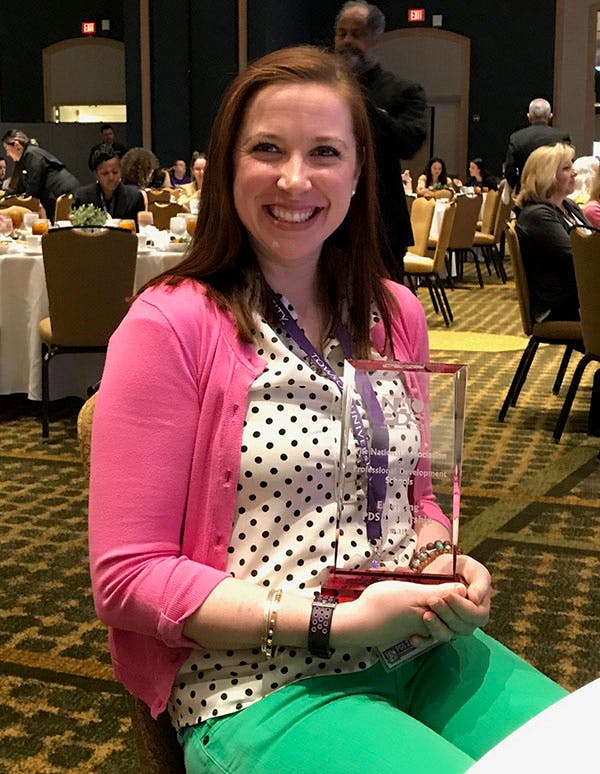 Ashley with her award