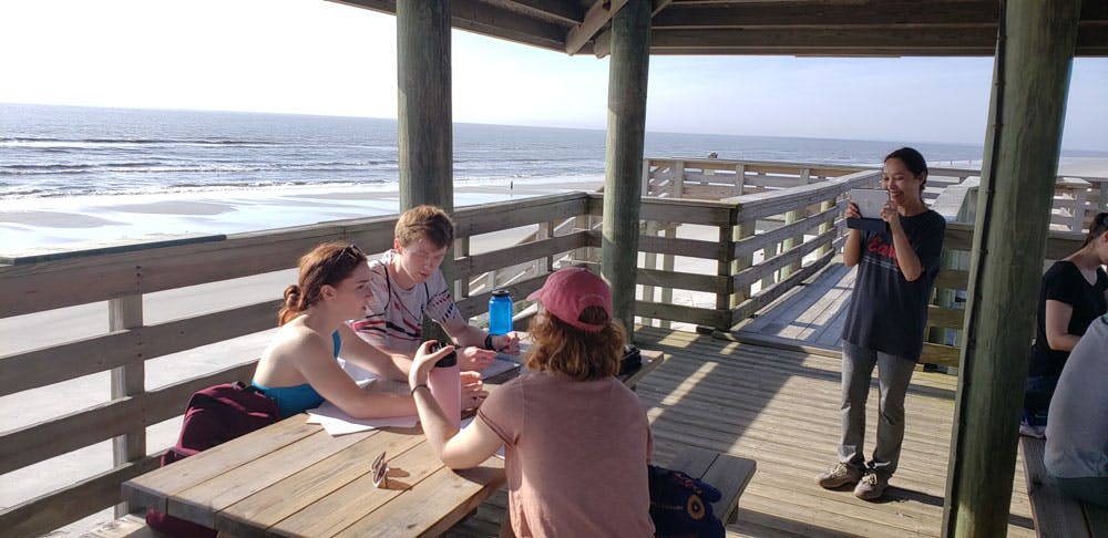 Students at Sapelo Island